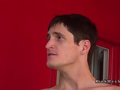Dude licks cum from trannys cock Aubrey Kate